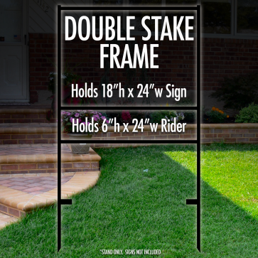 Double Stake Frame 18" x 24" with 6" x 24" Bottom Rider