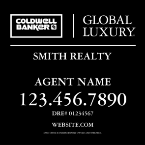 24" x 24" Global Luxury For Sale Sign - G