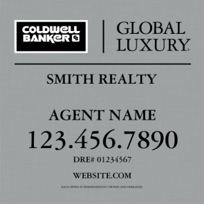 24" x 24" Global Luxury For Sale Sign - I